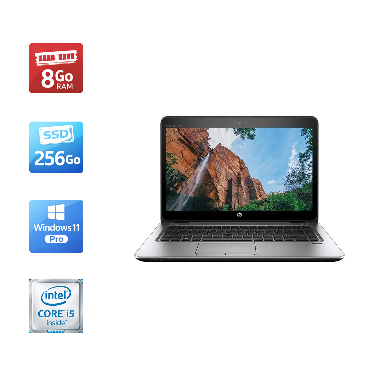 HP EliteBook 840 G3 i5-6300U 8Go 256Go