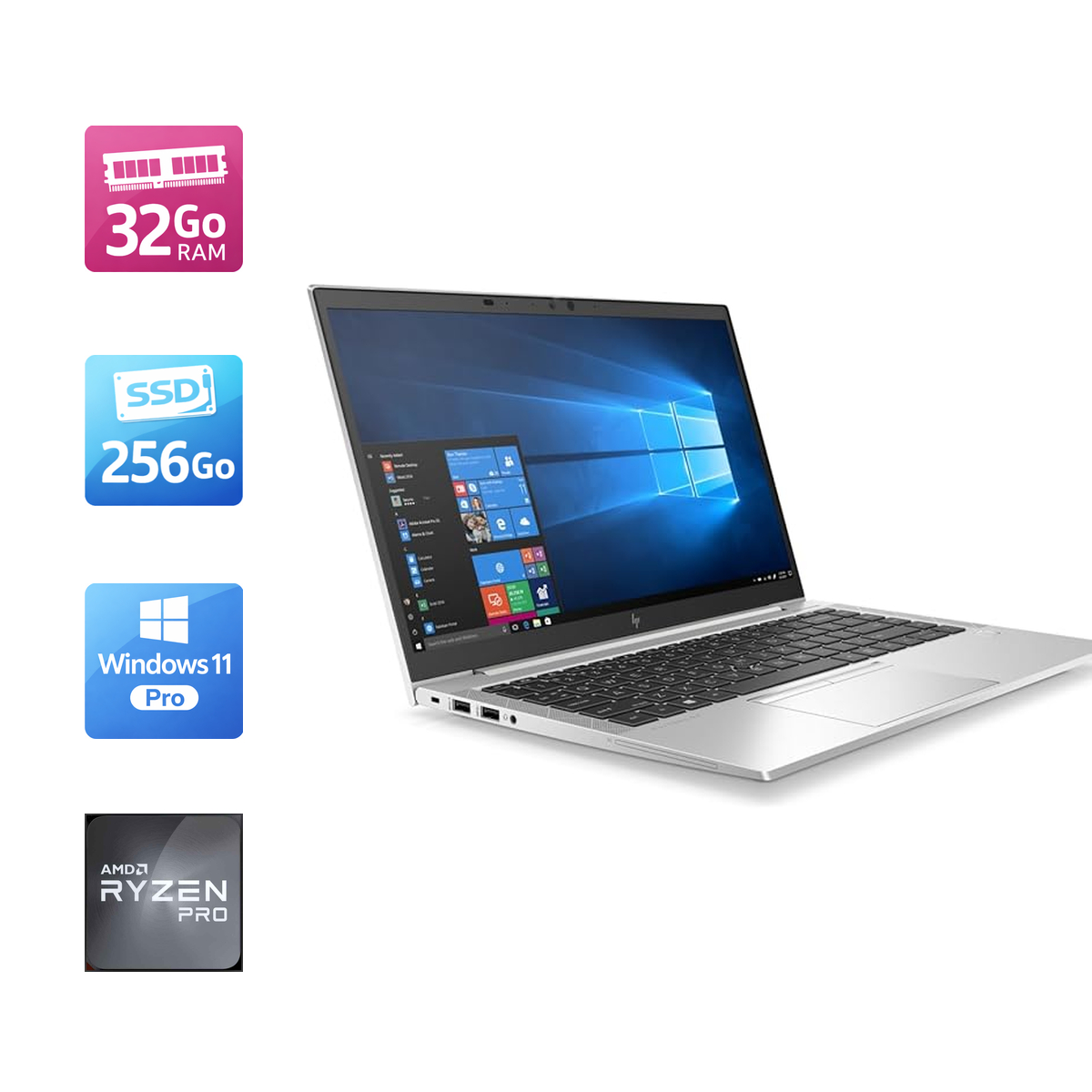 HP EliteBook 845 G7 Ryzen 7 PRO 32Go 256Go SSD