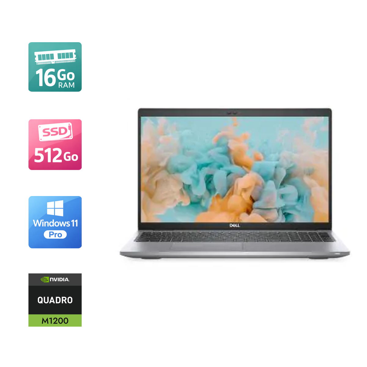 Dell Precision 5520  Intel Core i7-6820HQ  16 Go  512Go
